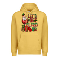 Antique Gold Let's Get Elfed Up Christmas Premium Hoodie - BundleAndBundleShop