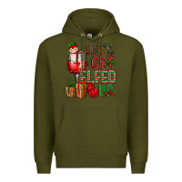 Army Green Let's Get Elfed Up Christmas Premium Hoodie - BundleAndBundleShop