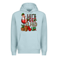 Blue Mist Let's Get Elfed Up Christmas Premium Hoodie - BundleAndBundleShop