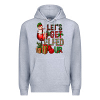 Heather Grey Let's Get Elfed Up Christmas Premium Hoodie - BundleAndBundleShop