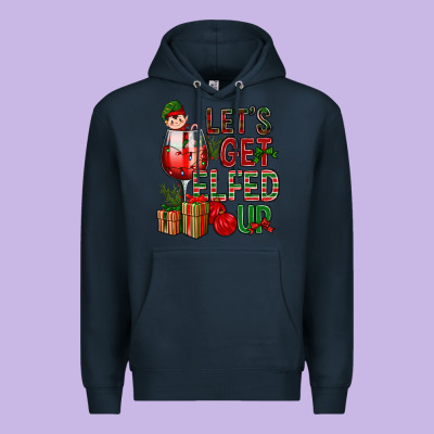 Let's Get Elfed Up Christmas Premium Hoodie Designed By Bundleandbundleshop