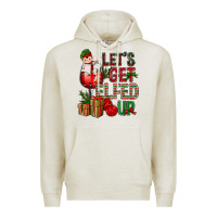Oatmeal Heather Let's Get Elfed Up Christmas Premium Hoodie - BundleAndBundleShop