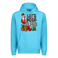 Ocean Blue Let's Get Elfed Up Christmas Premium Hoodie - BundleAndBundleShop