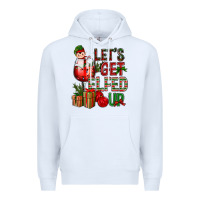 White Let's Get Elfed Up Christmas Premium Hoodie - BundleAndBundleShop