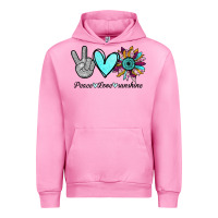 Fuchsia Pink Peace Love Sunshine Urban Hoodie - Bettercallsaul