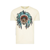 Vintage Arctic indian headdress with native american skull Vintage Tee - RanaPortraitStore