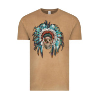 Indian Headdress With Native American Skull Vintage Tee | Teevron