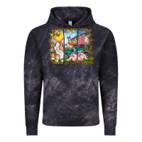 Cloud Black Easter Farm Bunny And Pig Vintage Hoodie - RanaPortraitStore