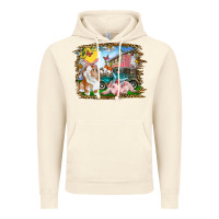 Vintage Artic Easter Farm Bunny And Pig Vintage Hoodie - RanaPortraitStore