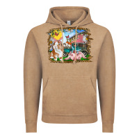 Vintage Coffee Easter Farm Bunny And Pig Vintage Hoodie - RanaPortraitStore