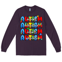 Plum autism accept understand adopt advocate Long Sleeve Tee - JahusDesignShop