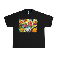 Black summer fruits background Urban Heavy Tee - BarkalooDesign