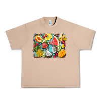 Burro summer fruits background Urban Heavy Tee - BarkalooDesign