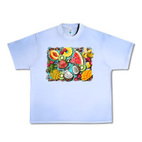 Grape Ice summer fruits background Urban Heavy Tee - BarkalooDesign