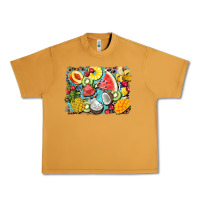 Peanut Butter summer fruits background Urban Heavy Tee - BarkalooDesign