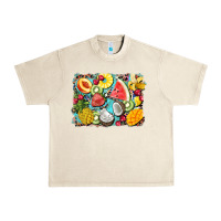 Sandshell summer fruits background Urban Heavy Tee - BarkalooDesign