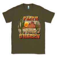 Army Green faith is trusting the unseen Classic Tee - JahusDesignShop