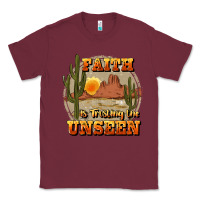 Burgundy faith is trusting the unseen Classic Tee - JahusDesignShop