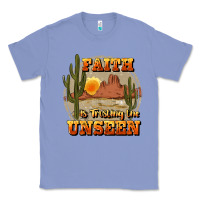Colony Blue faith is trusting the unseen Classic Tee - JahusDesignShop