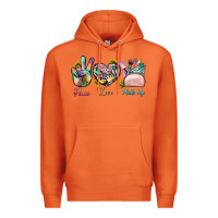 Carrot Peace Love Make Up Premium Hoodie - BundleAndBundleShop