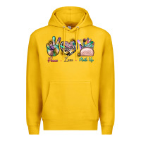 Lemon Peace Love Make Up Premium Hoodie - BundleAndBundleShop