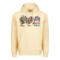 Pina Colada Peace Love Make Up Premium Hoodie - BundleAndBundleShop