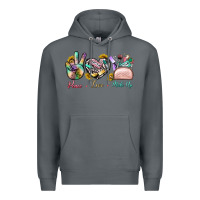 Rock Peace Love Make Up Premium Hoodie - BundleAndBundleShop