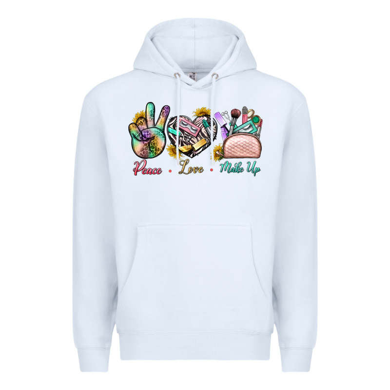 Peace Love Make Up Premium Hoodie by BundleAndBundleShop | Teevron