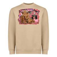 Mushroom valentine's day mama cow and baby cows Heavyweight Sweatshirt - RanaPortraitStore