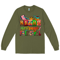 Army Green nacho average principal Long Sleeve Tee - AdoDesignShop
