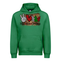 Emerald Peace Love Christmas Urban Hoodie - Bettercallsaul