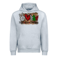 Heather Grey Peace Love Christmas Urban Hoodie - Bettercallsaul