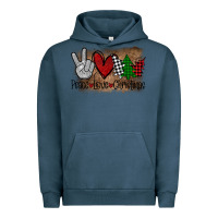 Pigment Midnight Navy Peace Love Christmas Urban Hoodie - Bettercallsaul