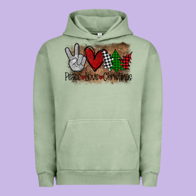 Peace Love Christmas Urban Hoodie Designed By Bettercallsaul