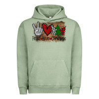 Pigment Oil Green Peace Love Christmas Urban Hoodie - Bettercallsaul