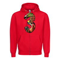 Red farm life alphabet numbers 3 Zipper Hoodie - BundleAndBundleShop