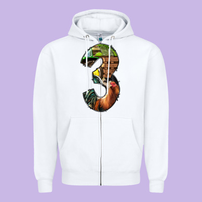 Farm Life Alphabet Numbers 3 Zipper Hoodie Designed By Bundleandbundleshop