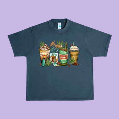 Highly Caffeinated Coffee Cups Urban Heavy Tee Designed By Zillion Design Studio
