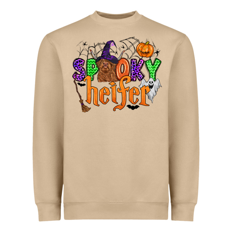 Spooky Heifer Heavyweight Sweatshirt by Zillion Design Studio | Teevron