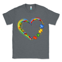 Charcoal Heather autism heart Classic Tee - JahusDesignShop
