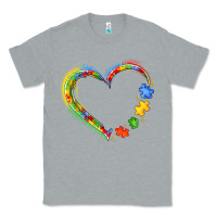 Heather Grey autism heart Classic Tee - JahusDesignShop
