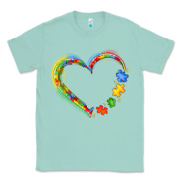 Seafoam autism heart Classic Tee - JahusDesignShop