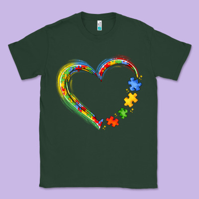 Autism Heart Classic Tee Designed By Jahusdesignshop