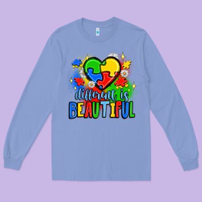 Different Is Beautiful Long Sleeve Tee Designed By Jahusdesignshop