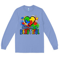 Colony Blue different is beautiful Long Sleeve Tee - JahusDesignShop