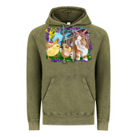 Vintage Olive Easter Farm Chicks And Bunny Vintage Hoodie - RanaPortraitStore