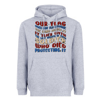 Heather Grey our flag Heavyweight Hoodie - MaliasSmallBusiness