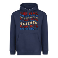 Navy our flag Heavyweight Hoodie - MaliasSmallBusiness