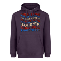 Plum our flag Heavyweight Hoodie - MaliasSmallBusiness
