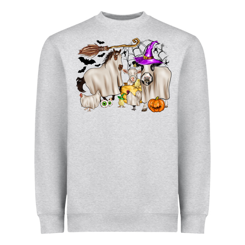 Halloween Farm Animals Heavyweight Sweatshirt by Zillion Design Studio | Teevron